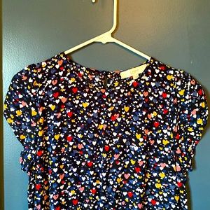 LOFT multi colored peplum blouse